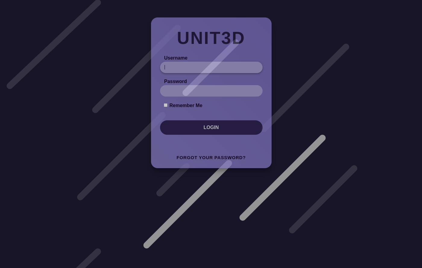 UNIT3D Login Page